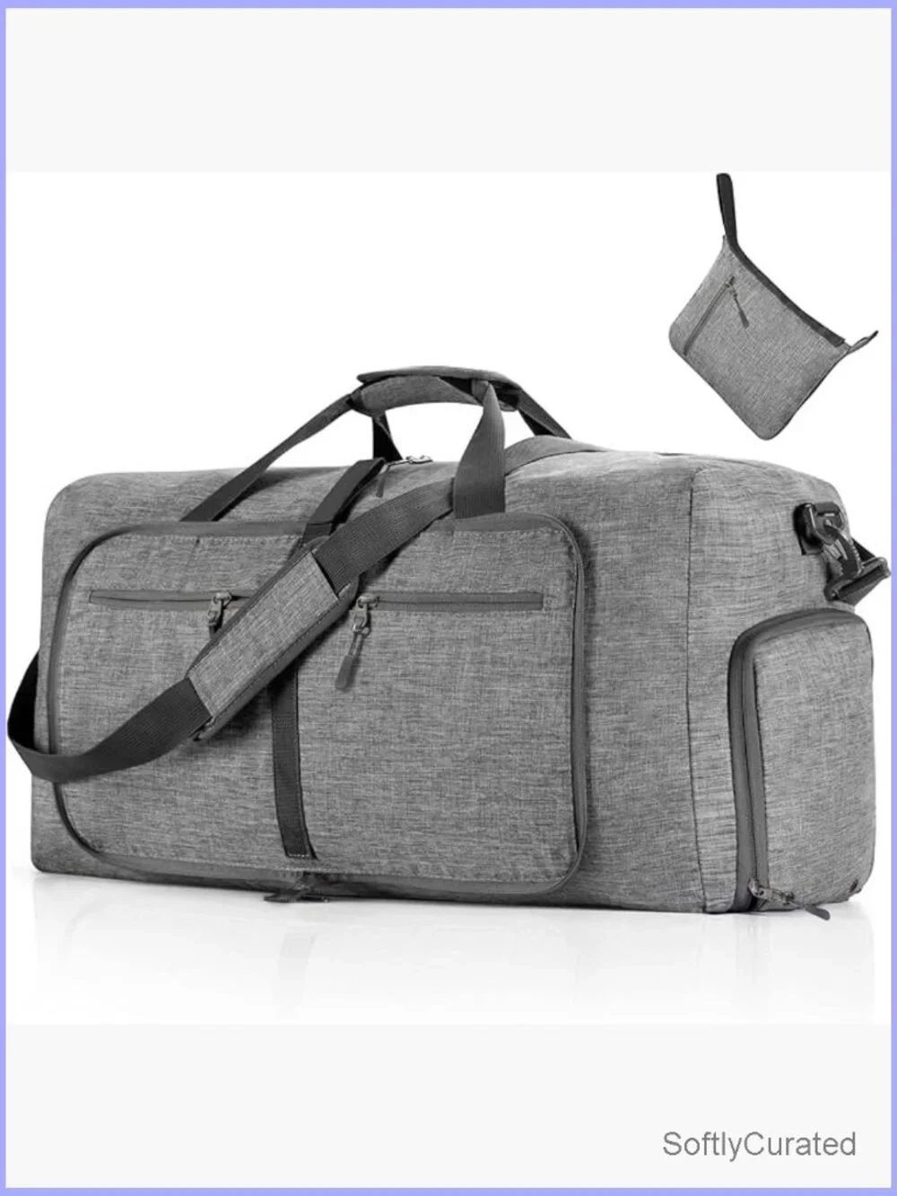 Foldable Travel Duffle Bag 65L-115L Lightweight Checked Luggage with Shoe